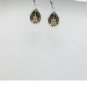 Smokey Quartz topaz Sterling Silver Oval Leverback Dangle Earrings