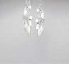 Sparkly Sterling Silver Drop Dangle Earrings hook drop