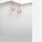 14K Pink Gold Vermeil Swirl C Z 925 Sterling Silver Dangle Leverback Earrings