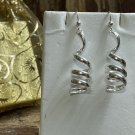 Festive Swirl Sterling Silver Dangle Earrings