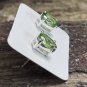 Peridot Stud Earrings, Oval Earrings Sterling Silver, August Birthstone