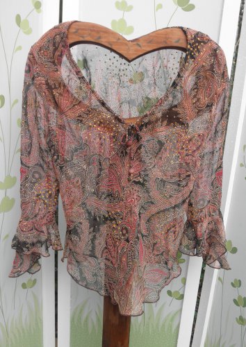 Beaded Translucent Blouse
