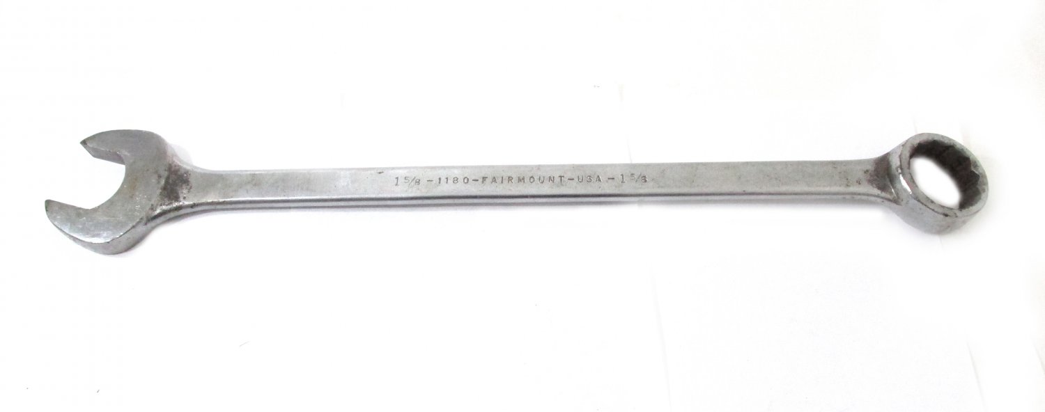 Fairmount Combo Wrench 1 and 5/8 inches No 1180 Hand Tool Vintage Old