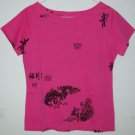 NEW*SOFT SURROUNDINGS*TOP*TEE SHIRT*DRAGON/PHOENIX*ORIENTAL MOTIFS*FUSHIA*SZ S