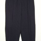 CLASSIQUE FOR NORDSTROM*WOOL*PINSTRIPE*NAVY PANTS* DOUBLE PLEAT*SIZE 6 PETITE*MINT