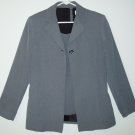 LE SUIT*2 PIECE*BLAZER W/MATCHING TOP*CAREER*BUSINESS GRAY/BLACK*SIZE 6P*MINT*