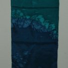 NEW*HAND PAINTED*HOKUSI WAVE EFFECTS*SILK*SCARF*BRNT ORANGE*COBLT*TURQ*EMRLD
