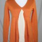 NEW*VICTORIA SECRET*SILK*V NECK SWEATERS*PEACH*PUMPKIN*SIZE M*RT $86*65% OFF