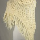 NEW*VINTAGE*1960's*WOOL SHAWL*CREAM*BY SHELEEN*MADE IN THE REPUBLIC OF IRELAND *