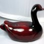 LIKE NEW*VINTAGE*1970*KANADOU*FRANCE*CERAMIC DUCK*RICH MULTI DEEP RED GLAZE*COLORED CONTOURED BODY*