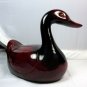LIKE NEW*VINTAGE*1970*KANADOU*FRANCE*CERAMIC DUCK*RICH MULTI DEEP RED GLAZE*COLORED CONTOURED BODY*