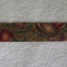 NEW*1990*VINTAGE CLOTH RIBBON*5 YD+*1 3/8"W*HOLIDAY GOLD FRUIT MOTIF*
