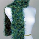 FO FIRZ*SHADES GREENS AND BLUES*EACH ONE OF A KIND*HAND KNIT*PLUSH*COZY*SCARVES