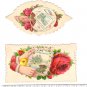 RESERVEDVictorian Calling Cards Red Roses with Hand - Vintage Scrap Ephemera