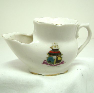 RESERVEDVintage Mini Shaving Mug - Scuttle Miniature - Crested Ware Ship  Southend on Sea, England