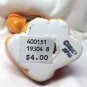 SOLD Vintage Pluto Disney Dog Ceramic Figurine Japan Orange Cute - Original Price Label - 2-1/2"
