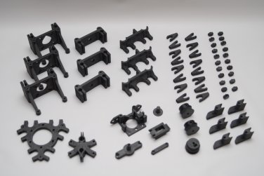 Rostock 3D Printer printed Plastic Parts Carbon fiber rods
