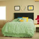 100% COTTON 800 TC CORNER RUFFL DUVE SET QUEEN SIZE SAGE