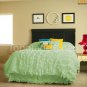 100% COTTON 800 TC CORNER RUFFL DUVE SET QUEEN SIZE SAGE