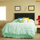 100% COTTON 800 TC CORNER RUFFL DUVE SET KING SIZE AQUA