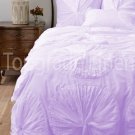 100% COTTON 800 TC FLOWER  RUFFLED  DUVET SET KING SIZE LAVENDER