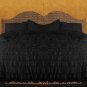 100% COTTON 800 TC  RUFFLED DUVET SET KING SIZE BLACK