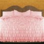 100% COTTON 800 TC  RUFFLED DUVET SET TWIN SIZE PINK