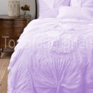 100% COTTON 800 TC FLOWER  RUFFLED  DUVET SET TWIN SIZE LAVENDER