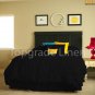 100% COTTON 800 TC CORNER RUFFL DUVE SET TWIN SIZE BLACK