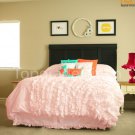 100% COTTON 800 TC CORNER RUFFL DUVE SET TWIN SIZE PINK
