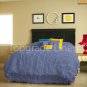 100% COTTON 800 TC CORNER RUFFL DUVE SET TWIN SIZE NAVY BLUE