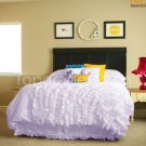 100% COTTON 800 TC CORNER RUFFL DUVE SET TWIN SIZE PURPLE