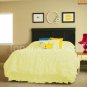 100% COTTON 800 TC CORNER RUFFL DUVE SET TWIN SIZE YELLOW