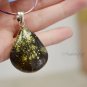 Baltic amber green pendant LA28