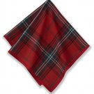 Williams Sonoma 4 Classic Tartan Red Dinner Napkins Plaid
