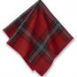 Williams Sonoma 4 Classic Tartan Red Dinner Napkins Plaid