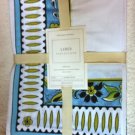 Williams Sonoma Holly White Linen Embroidered Tablecloth 90" Table