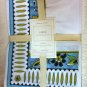 Williams Sonoma Holly White Linen Embroidered Tablecloth 90" Table
