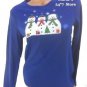 My Christmas Blue Snowman Studded Top T-Shirt Women's Sz S, L