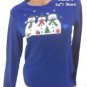 My Christmas Blue Snowman Studded Top T-Shirt Women's Sz S, L