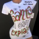 Ransom Santa Glitz T-Shirt Women's Jr. Sz S