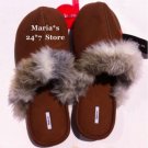 Style Co Cozy Slip On Fur Sliders Slippers Women Large