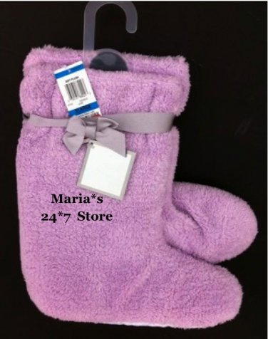 Charter Club Lilac Boot Slippers Women's Booties XL 11/12