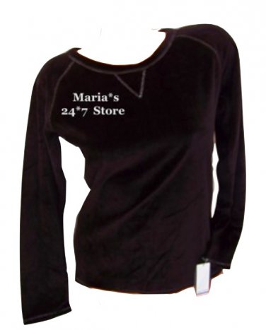 Nautica Cozy Black Valor Lounge Sleepwear Top Women S/P