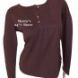 Nautica Cozy Classic Sleepwear Plum Brown Top Womens SP