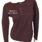 Nautica Cozy Classic Sleepwear Plum Brown Top Womens SP