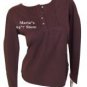 Nautica Cozy Classic Sleepwear Plum Brown Top Womens SP