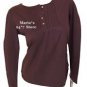 Nautica Cozy Classic Sleepwear Plum Brown Top Womens SP