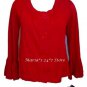 411 Red Knit Sweater Womens Top Med $78