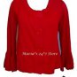 411 Red Knit Sweater Womens Top Med $78